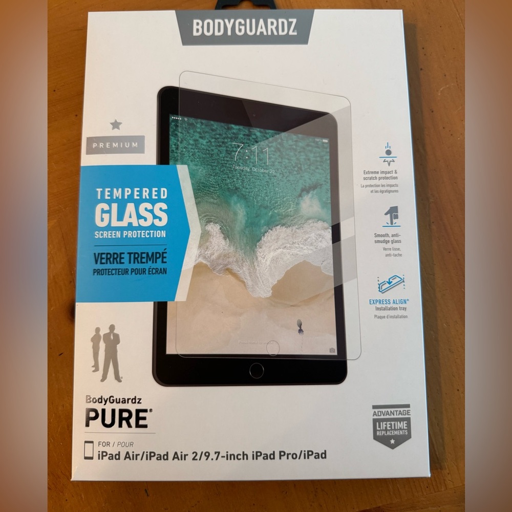 Pure Tempered Glass Screen Protector for Tablets - Clear BODYGUARDZ iPad